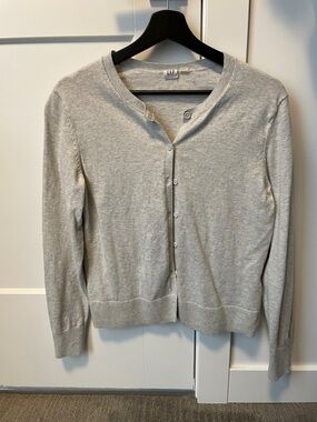 GAP 100% Cotton Light Grey Cardigan